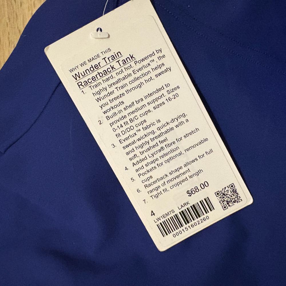 BNWT Lululemon Wunder Train Racerback Tank Top - Picture 6 of 9